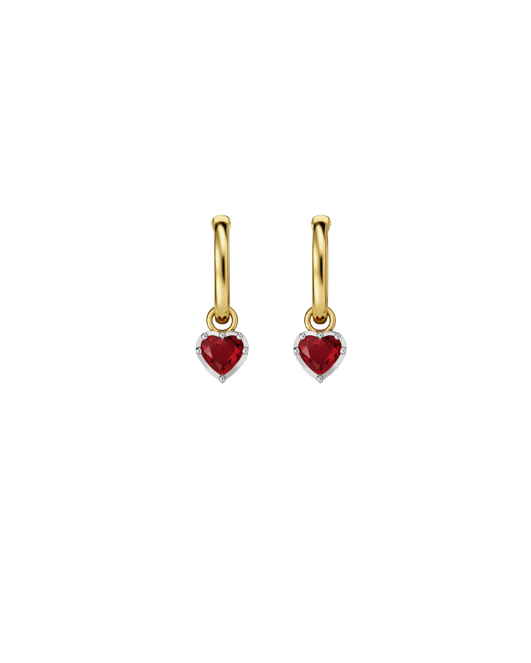 Classic FOU 0.3 cts Ruby Hoops