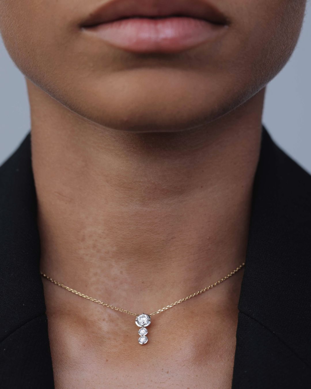 Classic FOU Trio Diamond Necklace